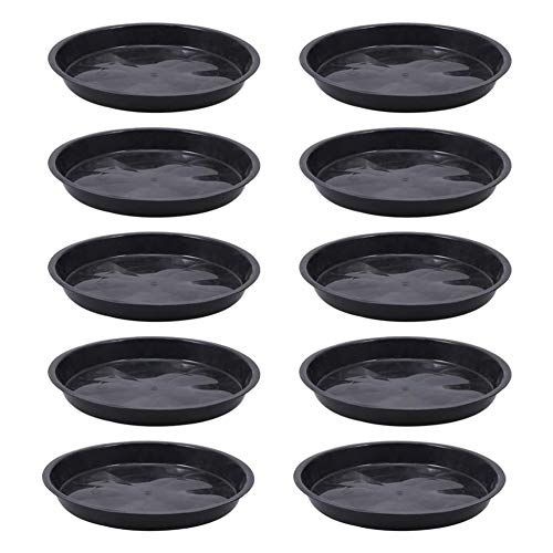 Verliked 10pcs Plantes Soucoupes En Plastique Pot De Fleurs Soucoupe Pot De Plantes Pour Plantes De Jardin D'intérieur Et D'extérieur Le noir 15,8 cm x 15,8 cm x 1,9 cm Cover