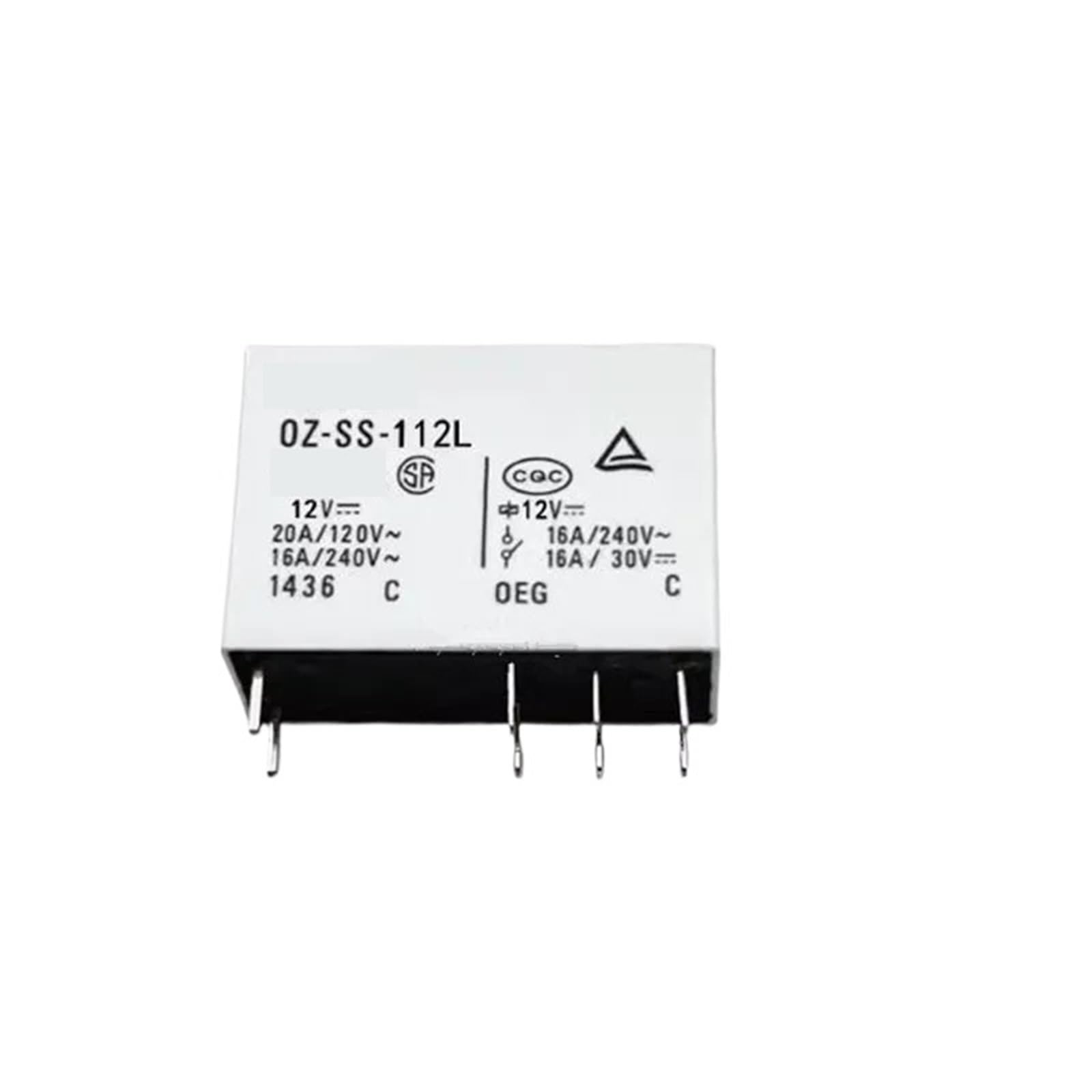 Relais 12V CC 16A OZ-SS-112L à 8 broches pour commutation haute performance