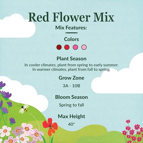 Image of Ferry-Morse Red Bulk Wildflower Seeds, 440,000+, 1 lb