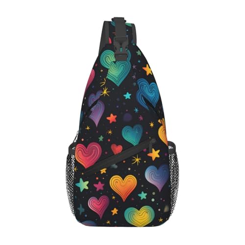 Bolso tipo bolsa lateral con patrón colorido para viaje