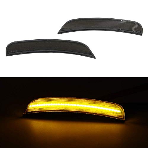 NSLUMO LED Side Marker Lights for Chrysler 300 2015 2016 2017 2018 2019 Smoke Lens Amber Red Marker Lights Chrysler Led Side Marker Lamp Kit