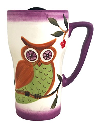 Owl Design Coffee Travel Mug by A.C.K. Trading Co.