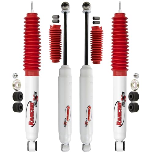 TrendsAuto Set of Rancho RS5000X Series Front & Rear Shocks fits 2005 2006 F450 F550 Super Duty with 0" Lift | Improves Overall On & Off Road Handling & Performance | Includes TrendsAuto Decal