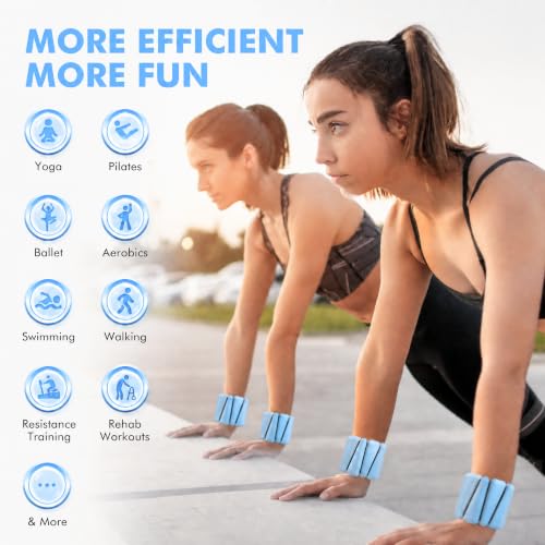 Image of Wrist Weights, Ankle Weights for Women Men, Adjustable Wrist Weighted Bracelet for Home Gym Workout, Running, Yoga, Exercise, Strength Training