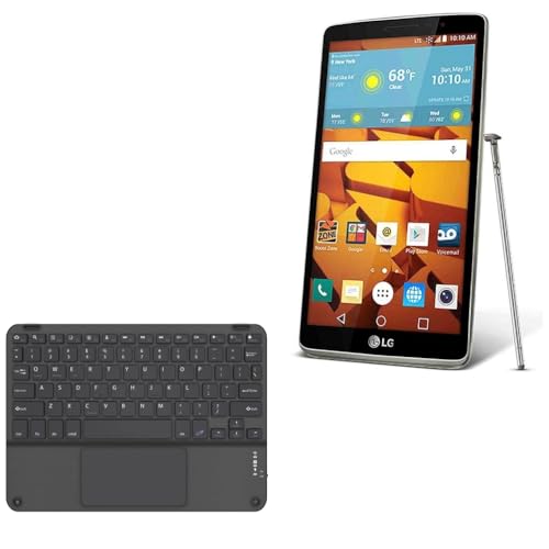 BoxWave Keyboard Compatible with LG G Stylo (CDMA) - SlimKeys Bluetooth Keyboard with Trackpad, Portable Slim TouchPad - Jet Black