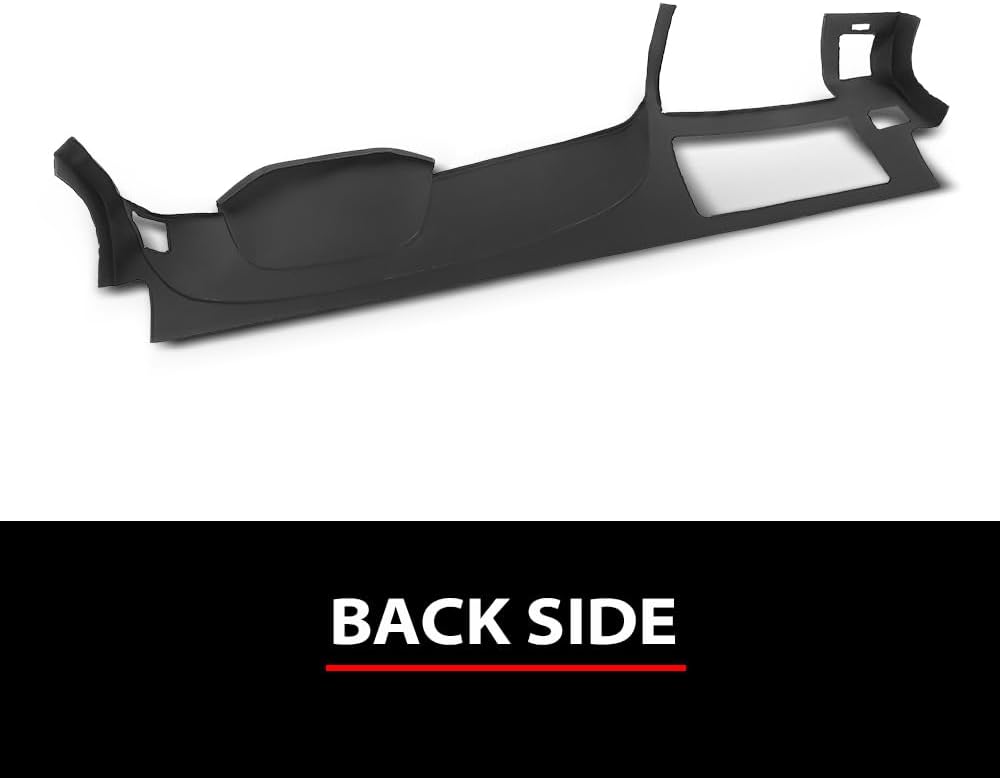 DOTCOM TPE Dash Cover Dashboard Panel Compatible with Chevy Silverado/GMC Sierra 2007 2008 2009 2010 2011 2012 2013, Fit Dual Glovebox Style Dashes Bezel BLACK