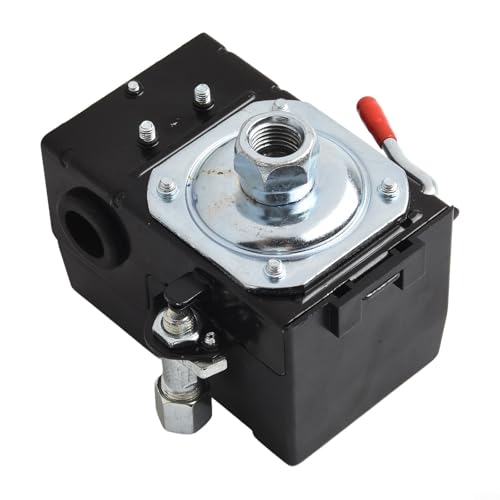 Pressostat de 70 à 110 PSI pour pompe de compresseur d'air avec contacts robustes 26 A - Valve de commande à port unique (125-170 psi)