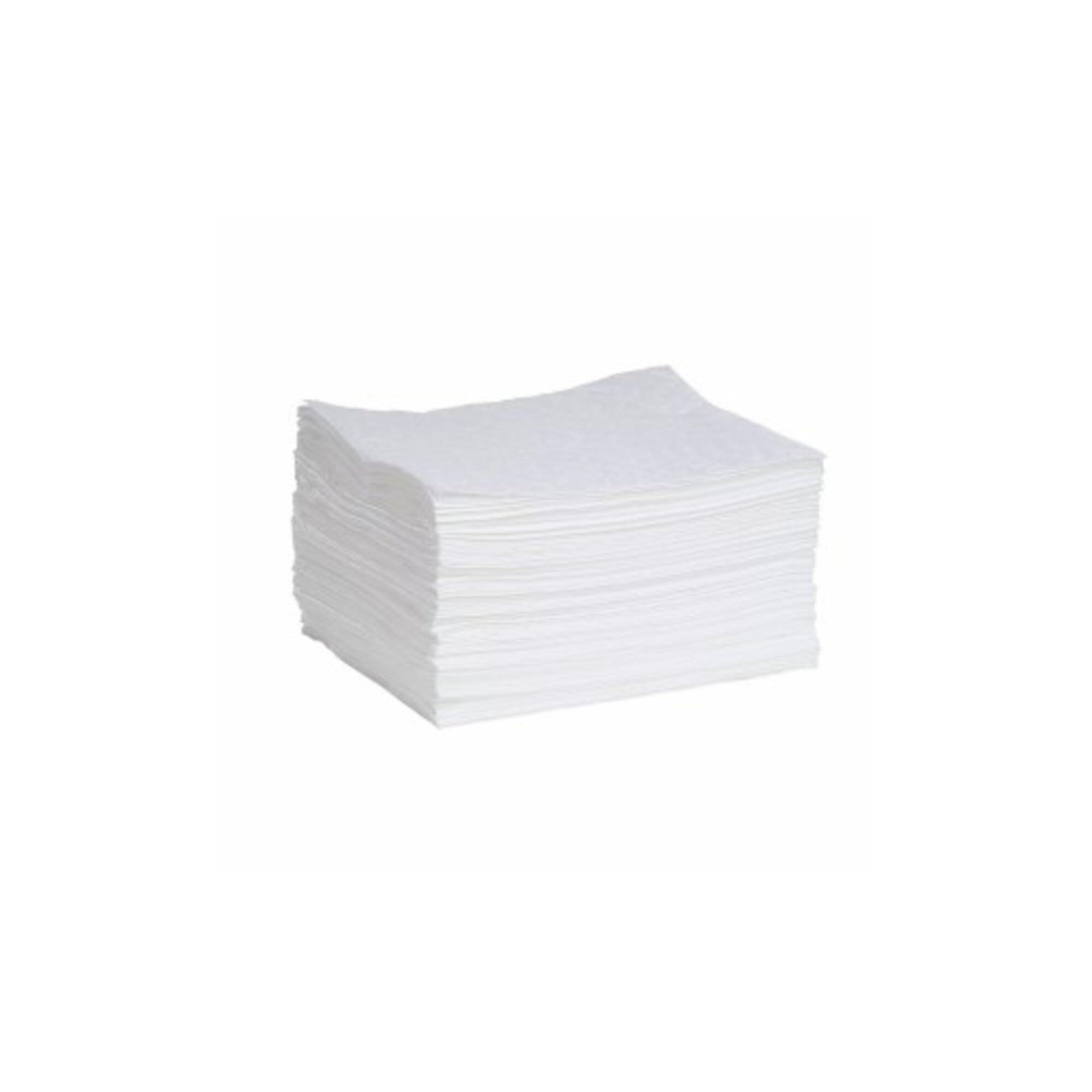 Absorbent Pad, Absorbs 23.4 gal. Oil-Based Liquids, PK 100, White