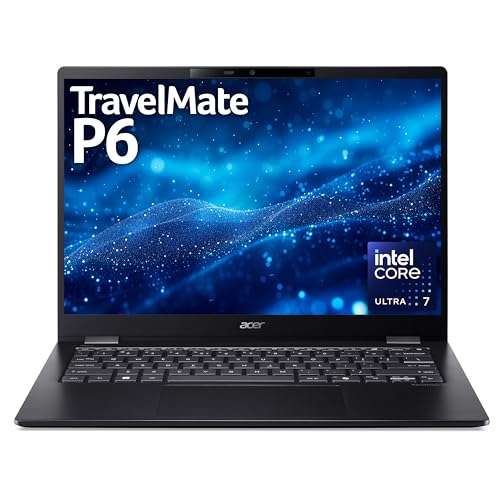 acer TravelMate P6 14 AI TMP614-54 Commercial Laptop - Intel Core Ultra 7 256V, 16GB, 512GB SSD, Integrated Graphics, 14" 2.8K IPS sRGB100%, Windows 11 Pro, Black