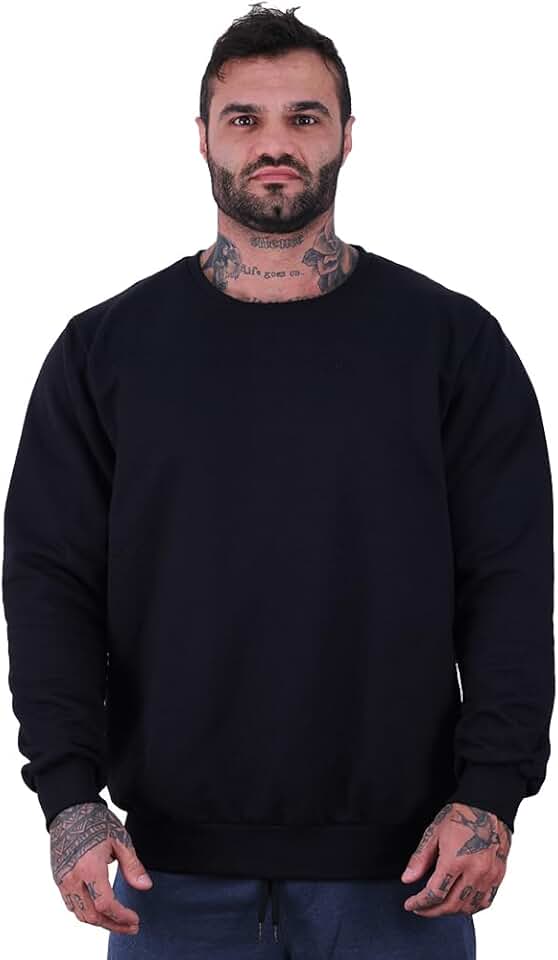 Blusa Moletom Basic MXD Conceito Sem Touca Academia Fitness Casual Lisa Sem Estampa