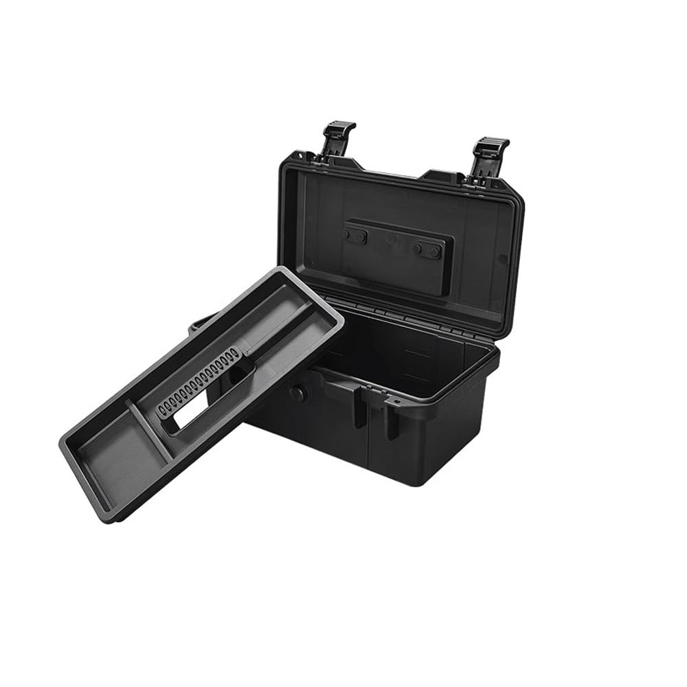 Household Hardware Tool Box Electrician Repair Thickened Handheld Storage Multi-functional Car Emergency Storage and Toolbox(Black)