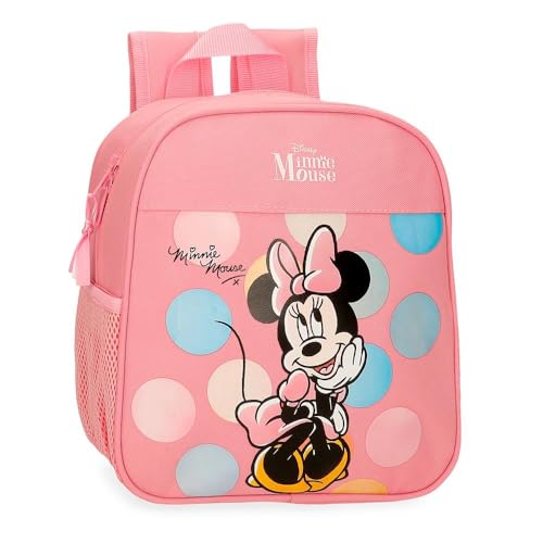 Disney Mochila infantil, mochila escolar, feita de poliéster, bolsos laterais, alças largas ajustáveis, alça superior para pendurar, Coquette, Mochila 25