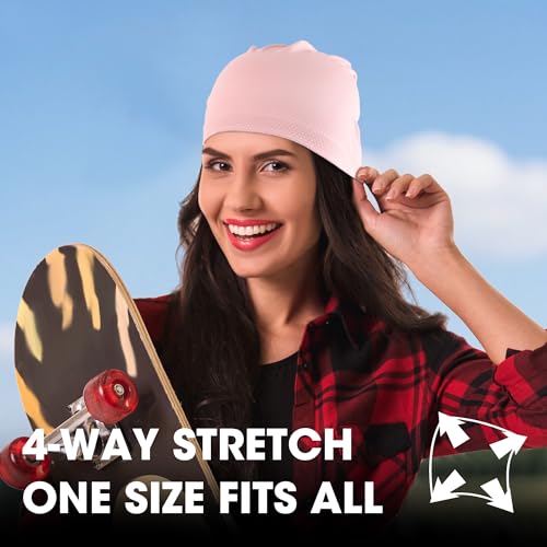 Image of WTACTFUL Cooling Skull Cap Breathable Mesh for Men Women | Lightweight Mesh Thin Quick-drying Moisture-Wicking Motorcycle Cycling Summer Sports Helmet Liner Hard Hat Liner