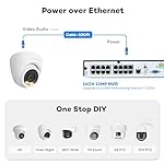 ONWOTE 16 Channel NVR PoE Security Camera System Wired, 12MP 4K 16CH Commercial NVR 4TB, Smart AI Color Night, 12x 6MP 122° Outdoor Audio IP Cameras, 12x Cables(Total 960ft), CCTV for Businesses Home - Image 5
