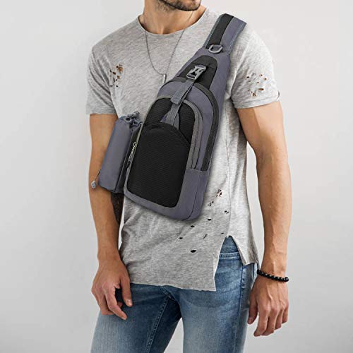 Gainty Saco de estilingue 7L feminino masculino mochila de ombro mochila causal bolsa crossbody para