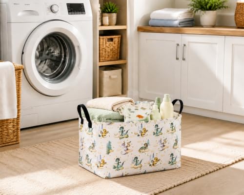 Image of Rec Toy Box Chest Kids Hamper Storage Basket Collapsible Organizer Bin Gift Baskets for Home /Dorm /Kitchen /Pet /Office /Closet /Shelf