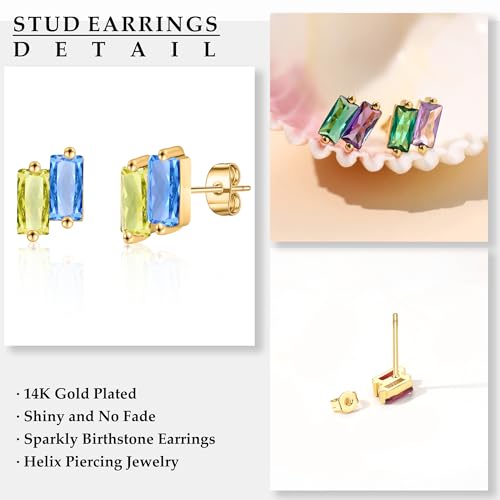 Valentines Day Gifts: Gold Studs Earrings with Code 6CLUKO95