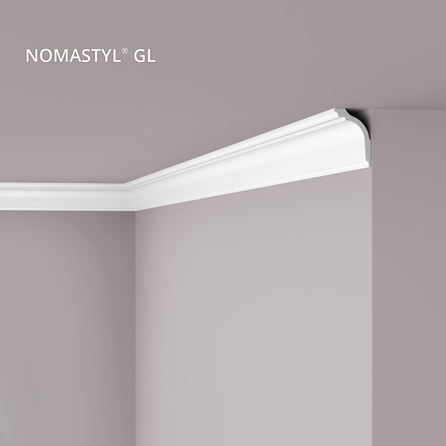 GL NOMASTYL Molduras - 27 piezas (54 m) - 85 x 60 x 2000 mm - NOËL & MARQUET - una marca de NMC - Poliestireno