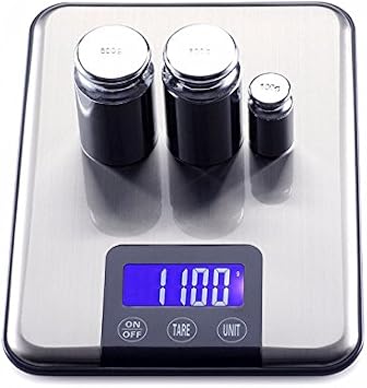 15KG 1g Slim Stainless Steel LCD Digital Weight Balance Scale Kitchen Food Diet G/KG/ML