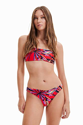 Desigual Women's Damen Strick-bademode, Bandeau Bikini Set, Orange, M