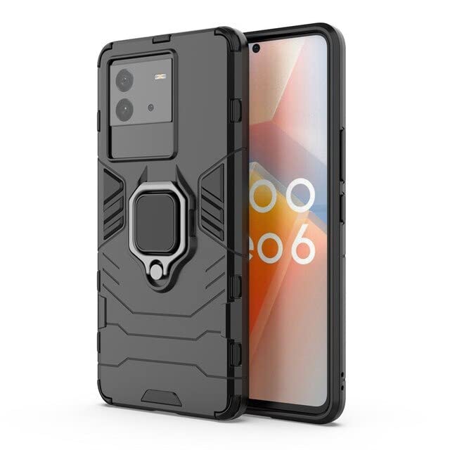 Designerz Hub® IQOO Neo 6 5G Back Cover | Dual Layer Armor Defender Full Body Protective + PC Hybrid Kickstand Back Case for vivo iQOO Neo 6 5G (B0BML8VFNN) Amazon Price History, Amazon Price Tracker
