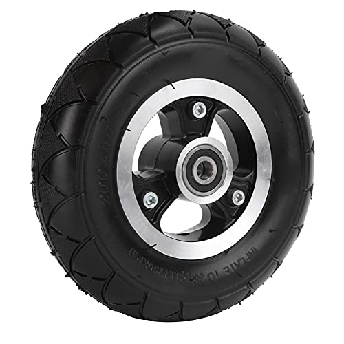 Keenso Electric Scooter Solid Tire, 8 Inches Electric Scooter Wheels Anti Skid 200x50 Aluminum Alloy Rubber Tyres Electric Scooter Tyre Electric Scooter
