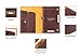 Fasjosma Handmade Leather Golf Scorecard Holder with Pencil Holder, Vintage Golf Yardage Book Cover with Card Slot-Brown