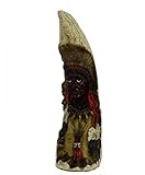 4 verschiedene Ausführungen AW-Collection Indianer Figur Kanu Einbaum Westerndekoration 4 Variationen 17 cm (D)