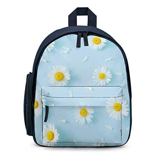 Mochila Escolar Sencilla para Infantil Jardín de Infancia Pequeñas Bolsa Escuela Primaria para Niñas Niños Pequeñas Margaritas Frescas Cover