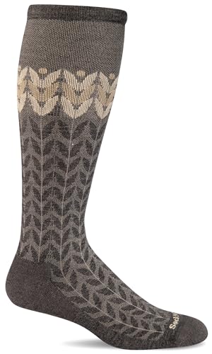 Sockwell Women's Bean Stalk Moderate Graduated Compression Sock, Charcoal - S/M