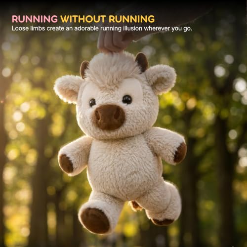 Image of Flufies Plush Soft Toys for New Born Baby and Baby Boy - Soft and Easy Wash Plush - Huggable Plush Toys for Girls and Boys - Soft Toy for Home Decor (Running Plushie - Dark Brown)