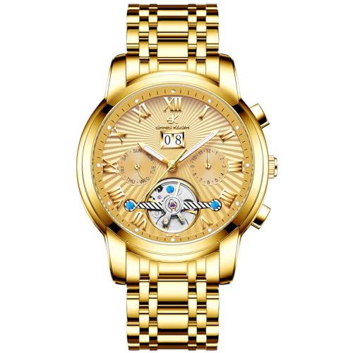 Montres pour homme mouvement mécanique en acier inoxydable étanche chic
