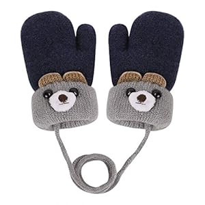 Toddler Magic Stretch Mittens Thick Plush Lined, Winter Baby Boys Girls Knitted Gloves Warm Fluffy Full Finger Gloves…