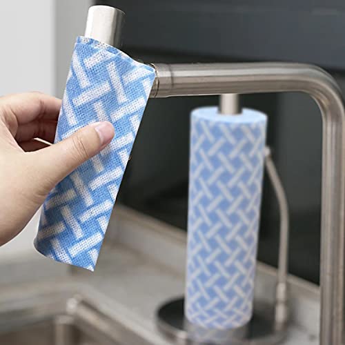 Peachicha Disposable Cleaning Cloth，Reusable Towels，Disposable Handi Wipe，Multiuse Kitchen Dish Cloth Cleaning Towels J Cloth 50 Count/Roll, 2 Roll,Blue #TOP1