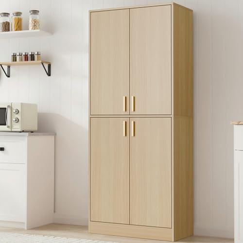 Cozy Castle Kitchen Pantry Cabinet, 71' Tall Wood...