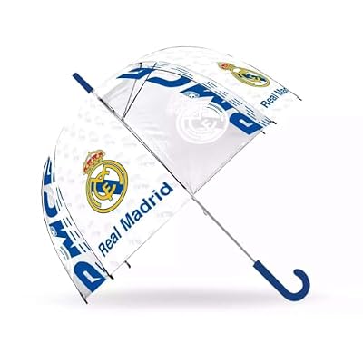 Kids Euroswan Paraguas de campana transparente de 48,26 cm, manual del Real Madrid FC, multicolor, Talla única | Ya disponible en tu tienda friki favorita! En mundofriki.es! Kids Euroswan Paraguas de campana transparente de 48,26 cm, manual del Real Madrid FC, multicolor, Talla única | Ya disponible en tu tienda friki favorita! En mundofriki.es!