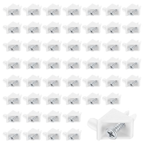 50 piezas de soportes para estantes, soportes de repisa 101558 compatibles con IKEA PAX y KOMPLEMENT, repuestos para armarios, blanco (50, blanco) (50, blanco)