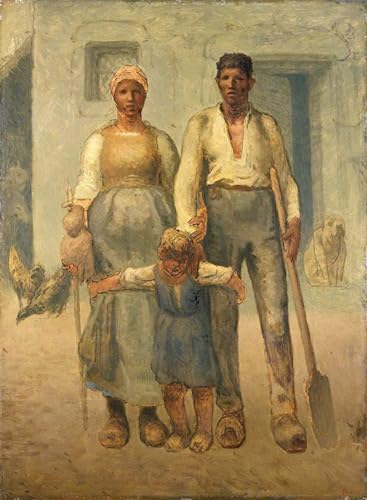 Toile murale la famille paysanne Jean-François pour créer une ambiance chaleureuse au salon
