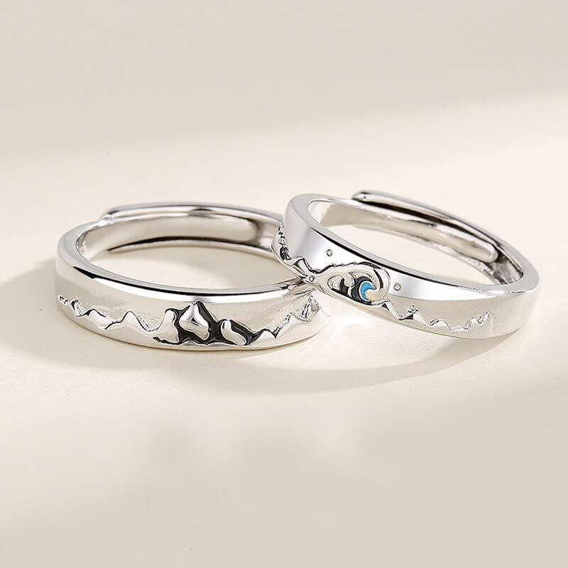 Fashion Exquisito Rings de Color Dorado para Mujeres Personalidad Simple Romántica Eternidad Anillo de Parejas Regalos de Boda Resonable, Negro, OZZKI, Blanco, Reacio