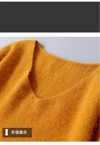 Dcvmvmn Men's Autumn/Winter Cashmere Sweater V-Neck Pullover Knitted Plus Size Sweater Long Sleeve Pullover Sky Blue3