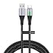 Produktbild TECHGEAR 60W USB C Ladekabel 2M 3A Typ C Schnellladung Geflochten USB A auf USB-C LED Lichtanzeige Telefon Ladekabel für iPad 2024, iPhone 16/15 Pro, S25 S24 Ultra, Pixel 9, PS5, Switch usw