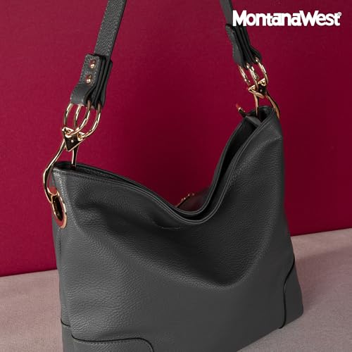 Montana West Hobo Bags for Women Purses and Handbags Ladies Bucket Shoulder Bags,MWC-128BGY by Montana West - Image 3