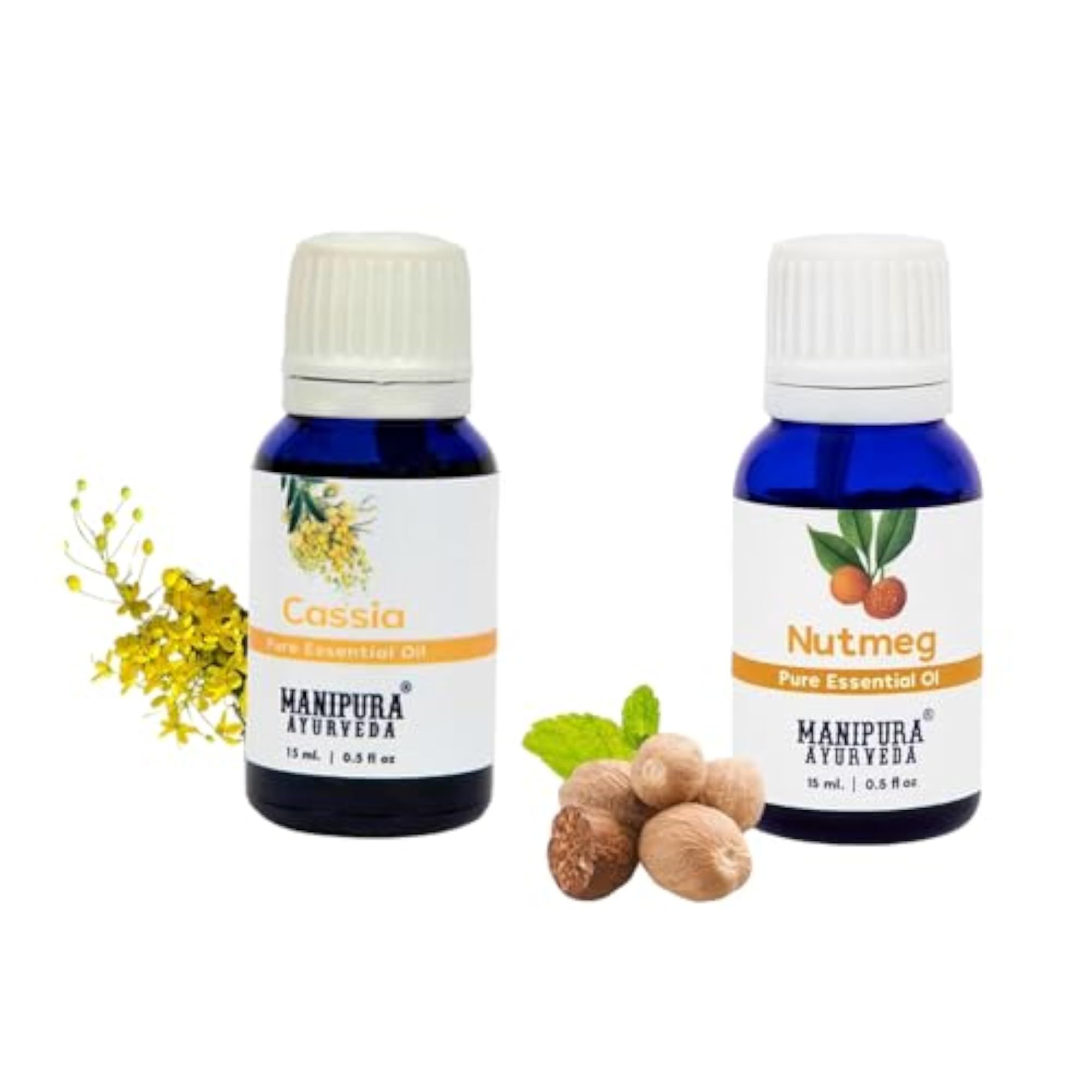 Cassia & Nutmeg Oil Diffuser Combo Pack, 100% Pure