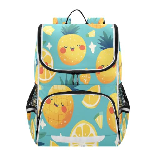 Sac à dos scolaire fruits citron ananas parfait pour l'école et sorties
