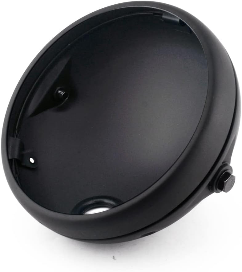 7″ Headlamp Shell 7 Inch Headlight Bucket Housing Motorcycle Side Mounting Fit 7″ LED lens/Halogen Chopper Cafe Racer Bobber 7″ Headlamp Shell 7 Inch Headlight Bucket Housing Motorcycle Side Mounting Fit 7″ LED lens/Halogen Chopper Cafe Racer Bobber
