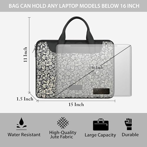 Image of Futopia Stylish Printed Laptop Sleeve Bag 15.6-16 Inch with Handle | Laptop Case Cover | Water Resistant & Shockproof | Padded Interior | Laptop, Notebooks Bag for Office, College & Travel