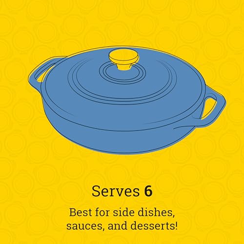 Lodge 3.41 litre / 3.6 quart Cast Iron/Porcelain Enamel Casserole Dish, Blue