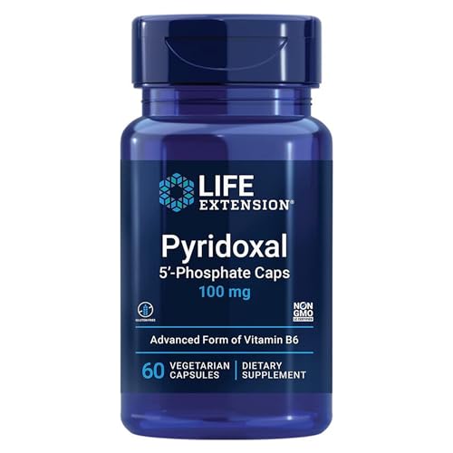 Life Extension, Pyridoxal-5-Phosphate, Dépôt, Tous les 5 Jours 1 Capsule, 100mg, 60 Capsules végétaliennes, Sans Gluten, Végétarien, Sans Soja, Sans OGM