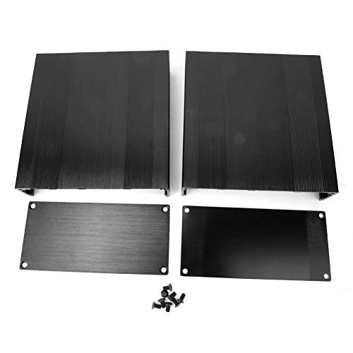Alvinlite Project Junction Box|Cooling Enclosure Aluminum Case|Black Split Type Aluminum Cooling Case Enclosure|DIY Electronic Project Enclosure |68x145x150mm| Flush Mount