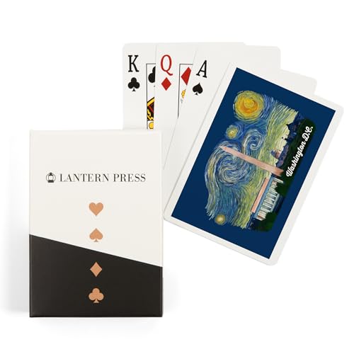 Lantern Press Naipes Poker Washington DC Starry Night